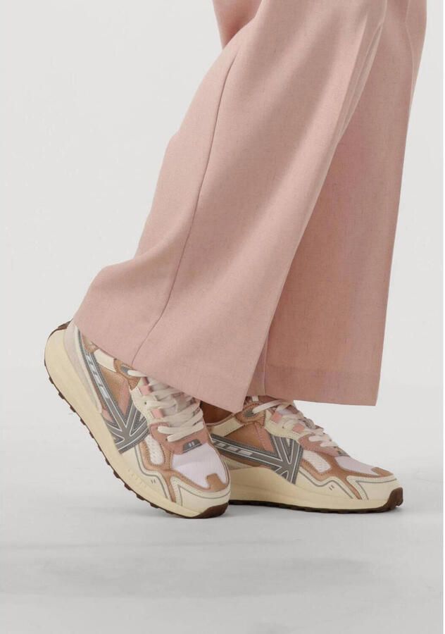 Kaotiko Detroit Sneakers Leren Sneaker Dames Lichtroze