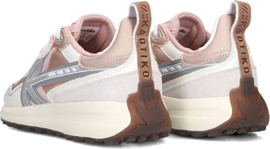 Kaotiko Detroit Sneakers Leren Sneaker Dames Lichtroze - Foto 3