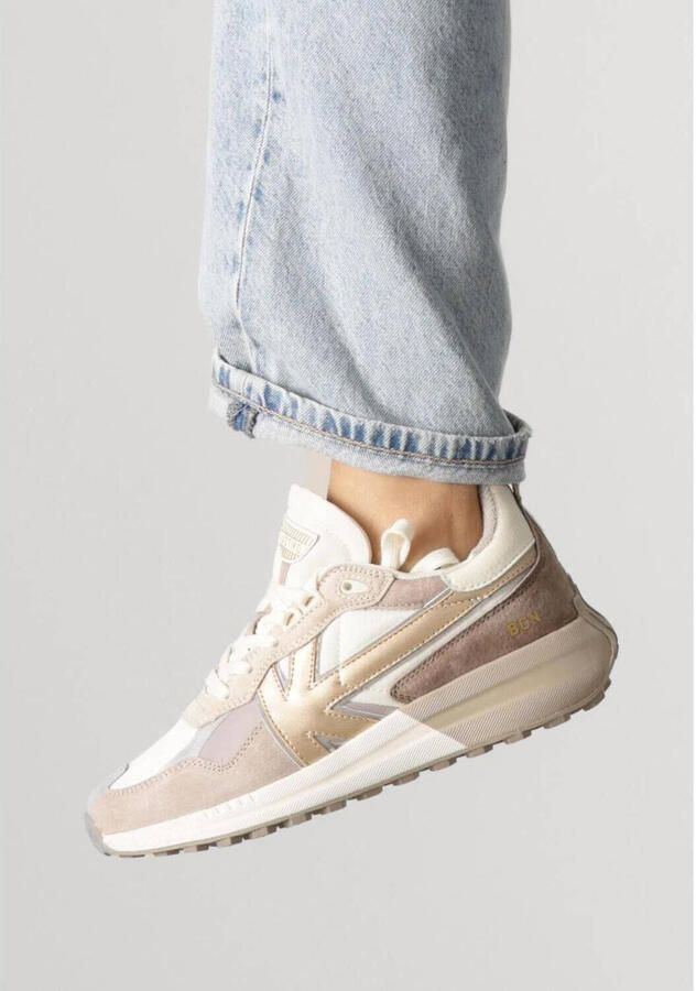 Kaotiko DETROIT GOLD WHITE-GOLD Lage sneakers Dames sneakers Wit beige - Foto 2