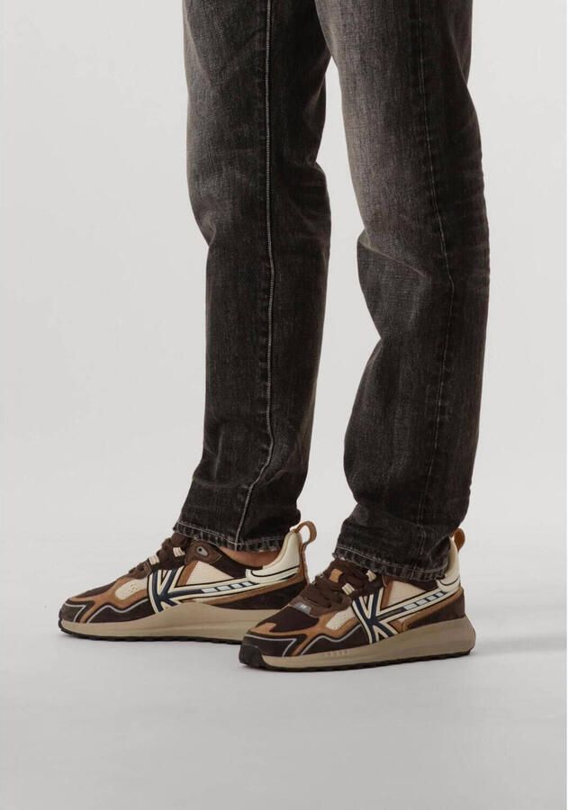 Kaotiko Vancouver Tech Sneakers Heren Leren Sneaker Bruin - Foto 6