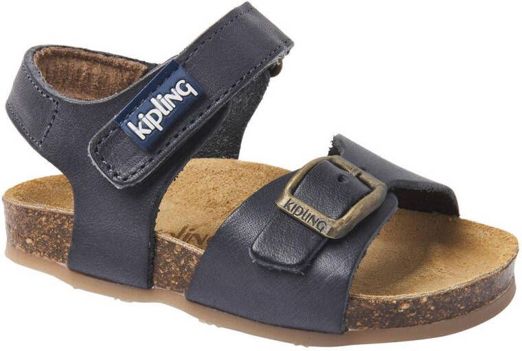 Kipling Fabio leren sandalen donkerblauw Leer Effen 23