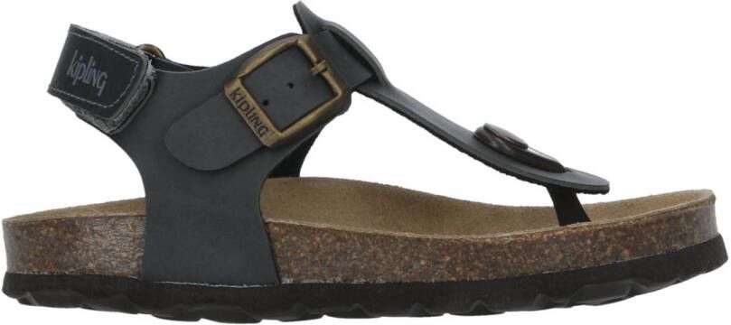 Kipling Juan 3 sandalen donkergrijs Jongens Imitatieleer Effen 39