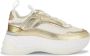 KURT GEIGER LONDON Lage Sneakers Dames Kensington Pump Sneaker Maat: 38 Materiaal: Leer Kleur: Goud - Thumbnail 1