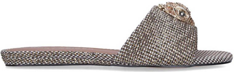 Kurt Geiger Kensington slippers met gesp beige