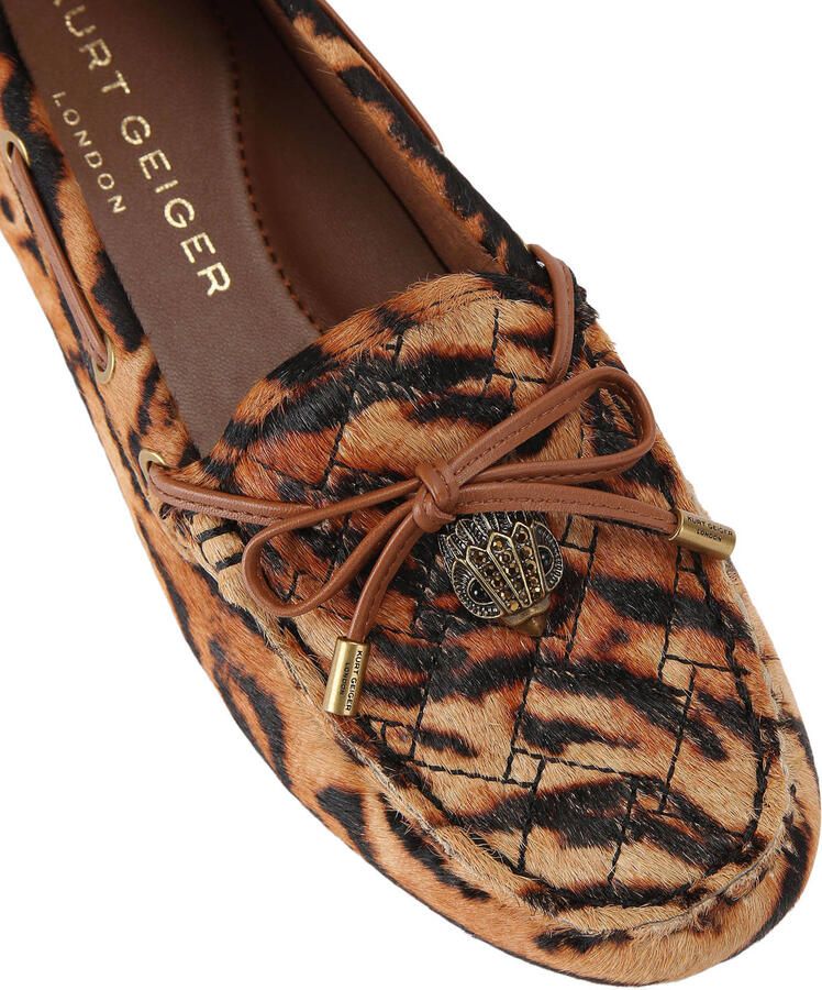 Kurt Geiger Eagle mocassins met panterprint cognac - Foto 3