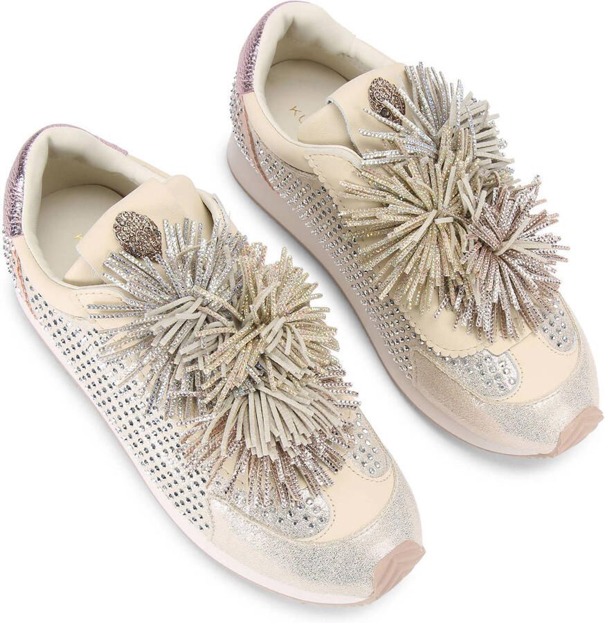 Kurt Geiger Islington Pom Pump leren slip-on sneakers met strass lichtroze - Foto 2