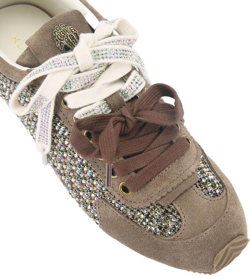 Kurt Geiger Islington suède sneakers met strass-steentjes bruin - Foto 3