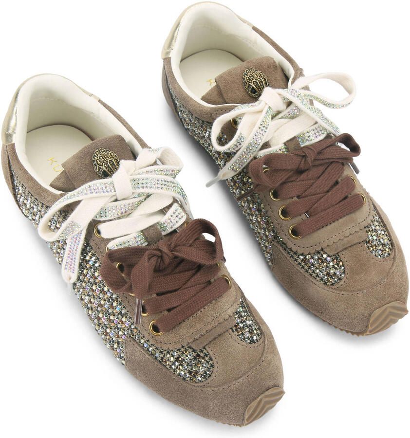 Kurt Geiger Islington suède sneakers met strass-steentjes bruin - Foto 2