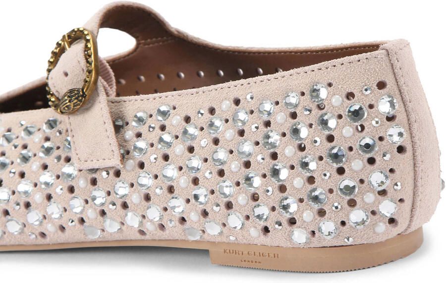 Kurt Geiger London Pom Moccasin Mocassins Dames Instappers Zilverkleurig - Foto 8