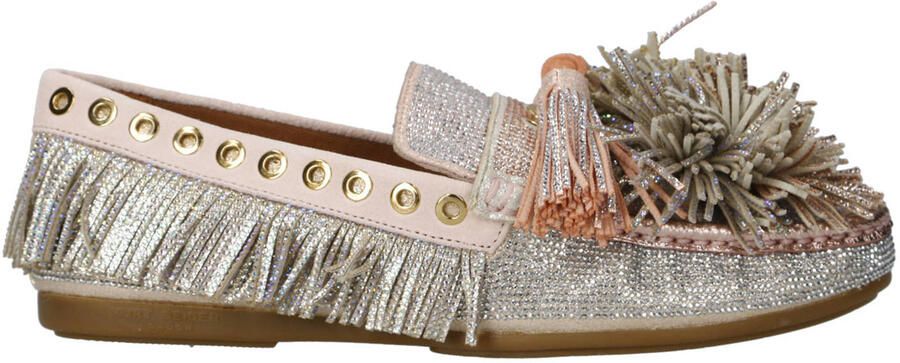Kurt Geiger London Pom Moccasin Mocassins Dames Instappers Zilverkleurig - Foto 11