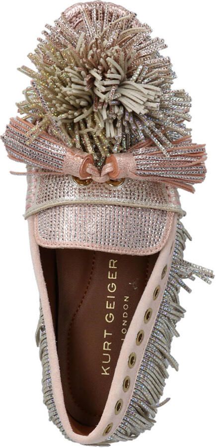 Kurt Geiger London Pom Moccasin Mocassins Dames Instappers Zilverkleurig - Foto 9