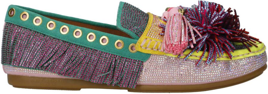 Kurt Geiger Pompom suède mocassins multi