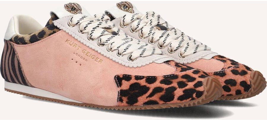 Kurt Geiger London Kensington Runner Sneakers Leren Sneaker Dames Oranje - Foto 2