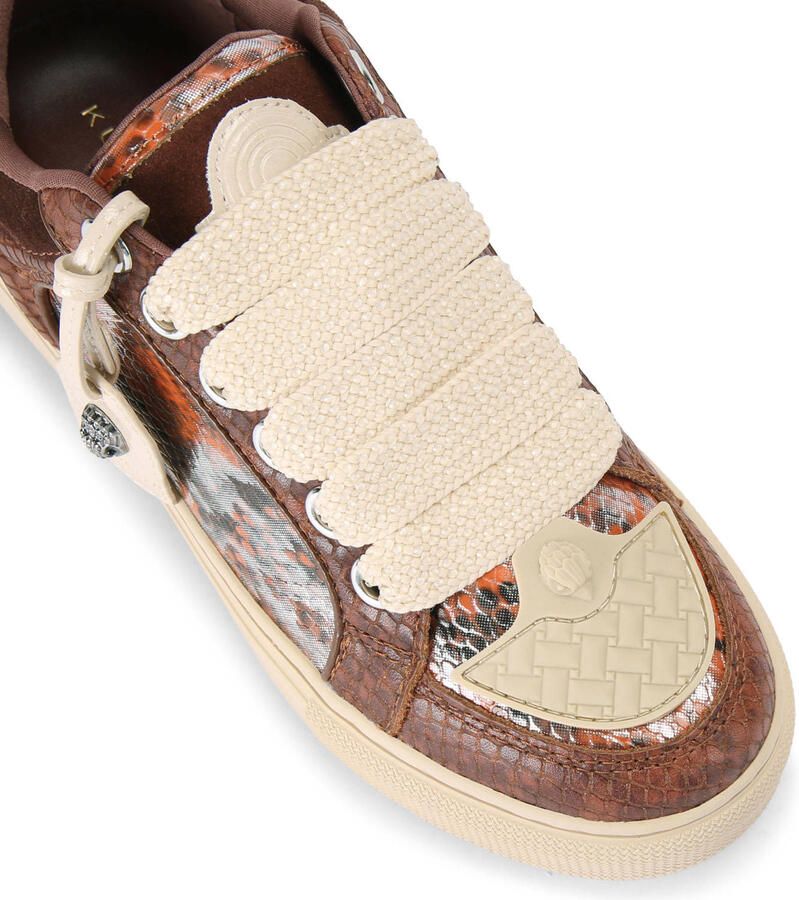 Kurt Geiger Tag leren sneakers bruin - Foto 3