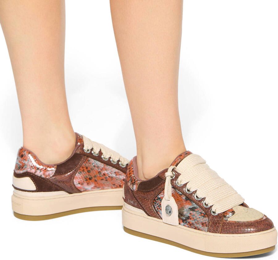 Kurt Geiger Tag leren sneakers bruin - Foto 2