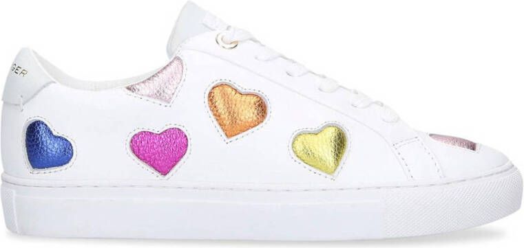 Kurt Geiger Lane Love leren sneakers wit