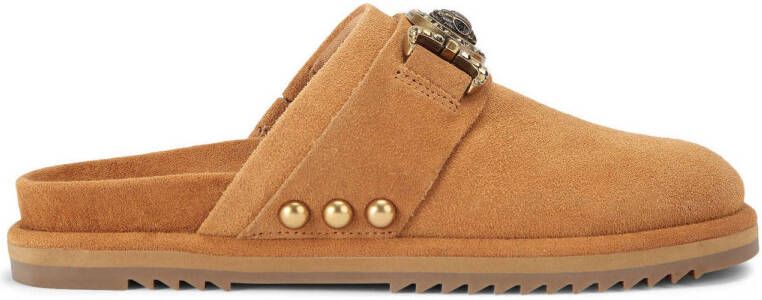 Kurt Geiger suède clogs cognac