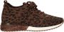 La strada Gebreide Luipaard Sportieve Sneakers Brown Dames - Thumbnail 1