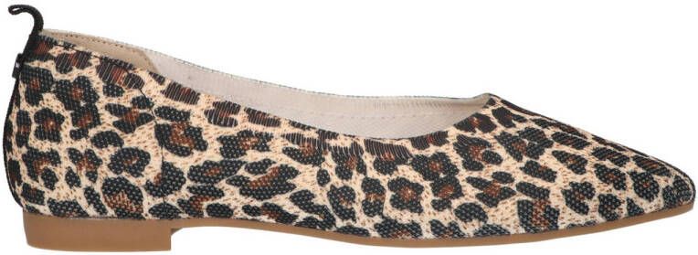 La Strada ballerina's met panterprint beige zwart