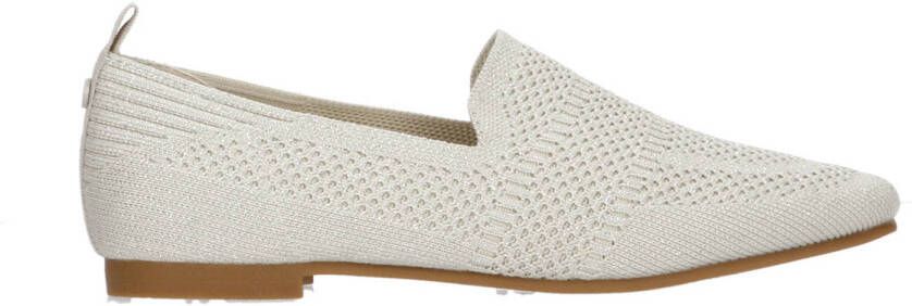 La Strada knitted loafers beige zilver