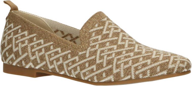La Strada 1804422 4043 Gold White Knitted Loafer