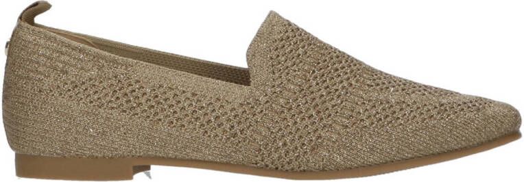 La Strada knitted loafers goud zilver