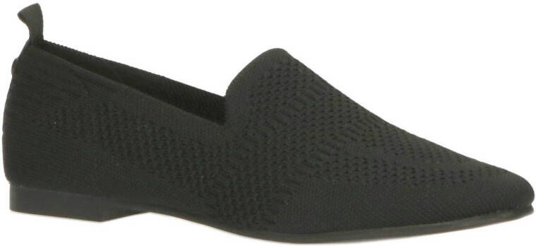 La Strada knitted loafers zwart