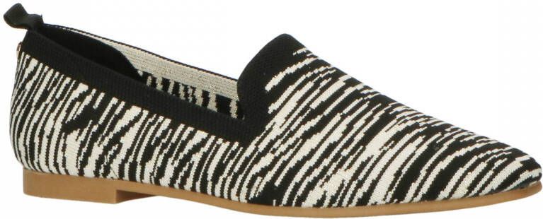 La Strada knitted loafers zwart wit