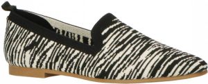 La Strada knitted loafers zwart wit