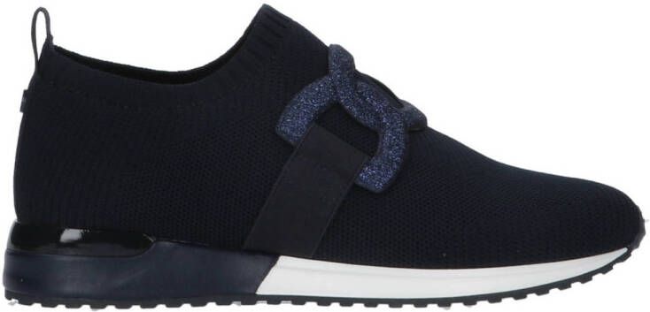 La Strada knitted slip-on sneakers donkerblauw