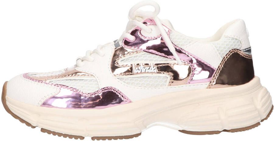 La Strada Sneaker Wit Roze Textiel Damesschoenen - Foto 3