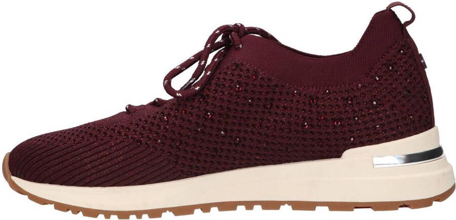 La Strada knitted sneakers met strass aubergine - Foto 3