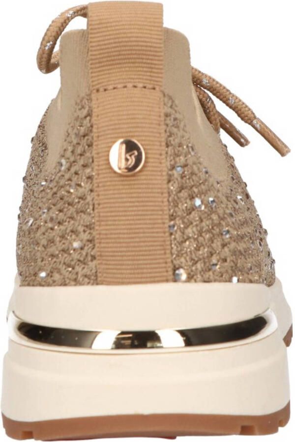 La Strada knitted sneakers met strass goud - Foto 3