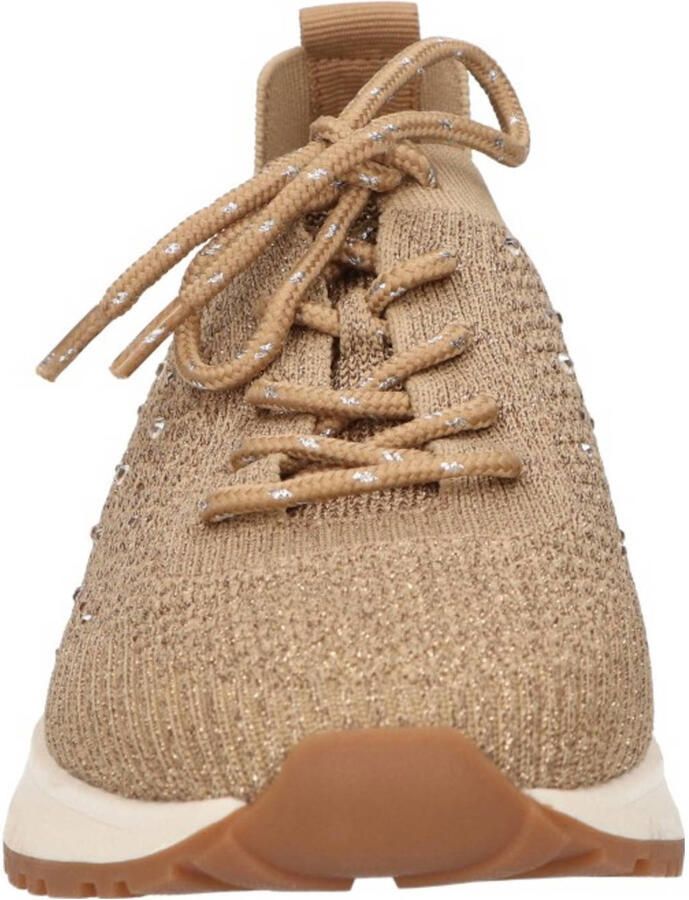 La Strada knitted sneakers met strass goud