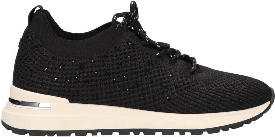 La Strada knitted sneakers met strass zwart