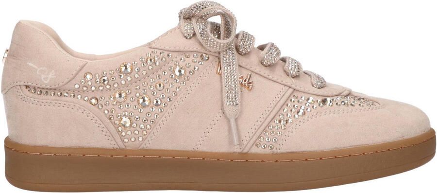 La Strada Sneaker Met Steentjes Beige Textiel Damesschoenen