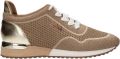 La Strada sneakers met glitters lichtbruin goud - Goud
