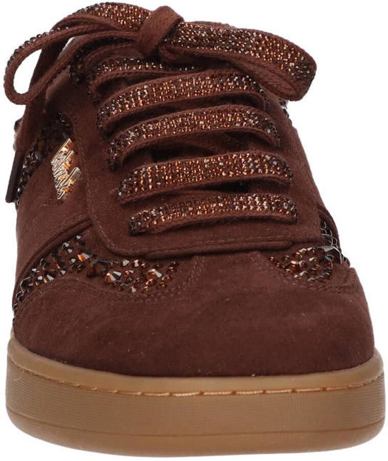 La Strada Sneaker Met Steentjes Bruin Textiel Damesschoenen - Foto 2