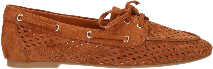 La Strada Loafer Cognac Textiel Damesschoenen