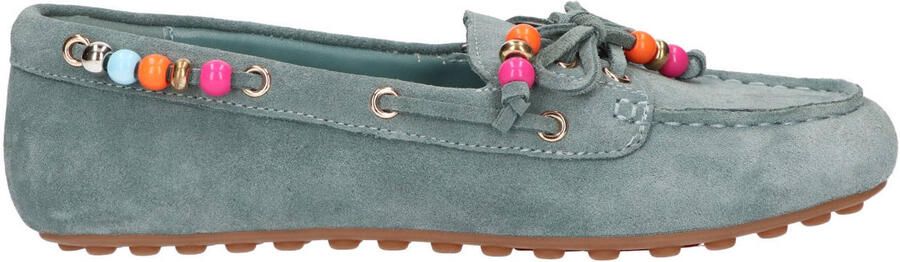 La Strada Loafer Lichtblauw Suede Damesschoenen