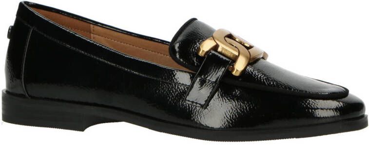 La Strada lak loafers met gesp zwart