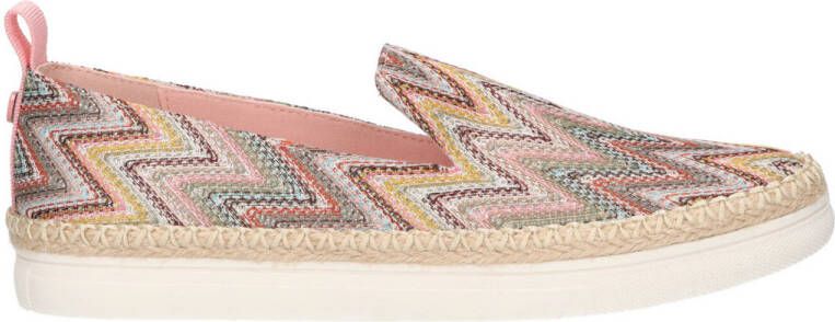 La Strada loafers met meerkleurige print roze geel groen