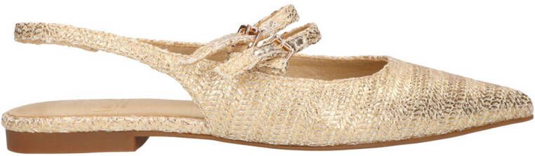La Strada slingback loafers goud