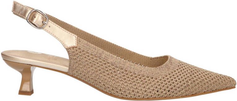 La Strada slingback pumps goud zilver