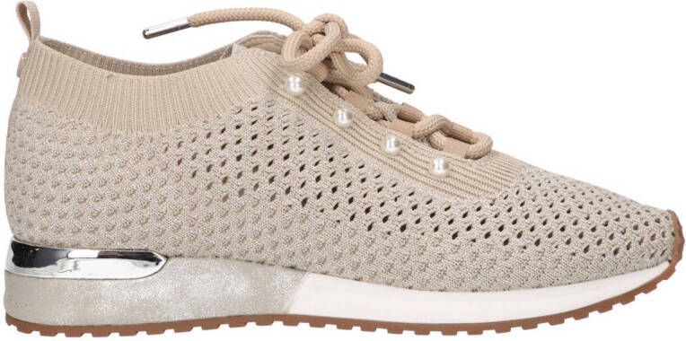 La Strada sneakers beige zilver