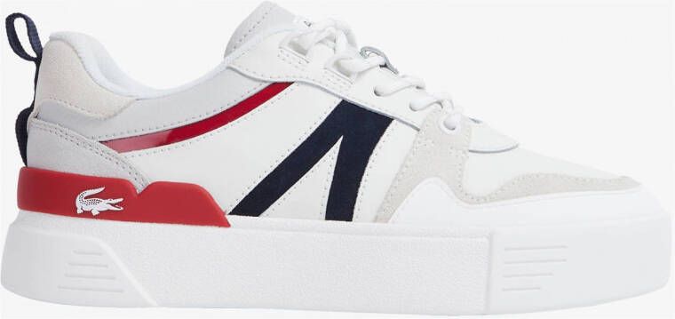 Lacoste L002 sneakers wit donkerblauw rood