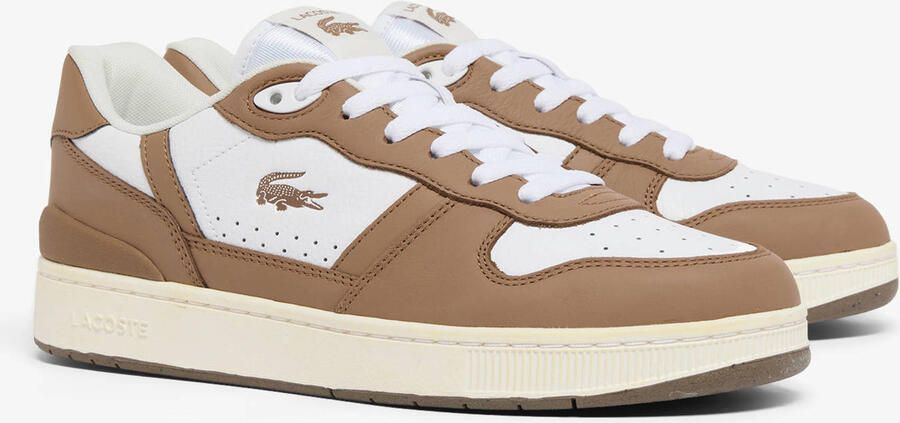 Lacoste T-CLIP SET 226 2 SMA WHT BRW Heren Sneakers wit bruin - Foto 3