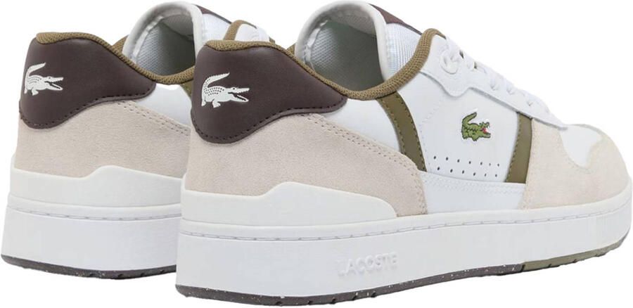 Lacoste T-Clip Set 225 1 sneakers wit donkerbruin ecru - Foto 2