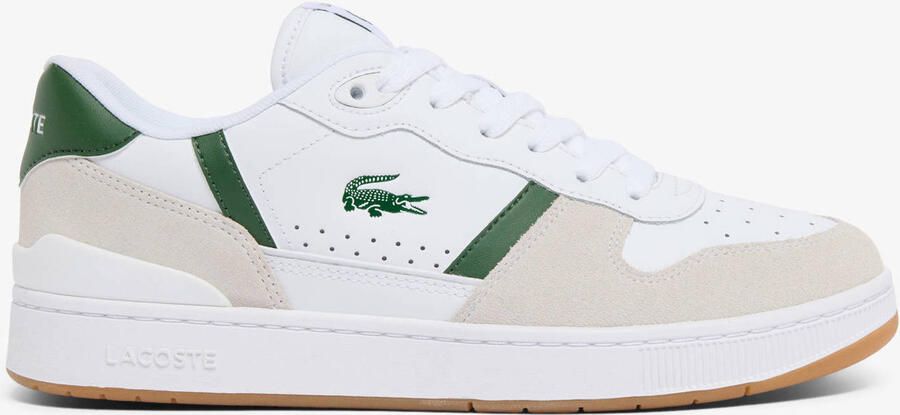 Lacoste T-Clip Set leren sneakers wit groen