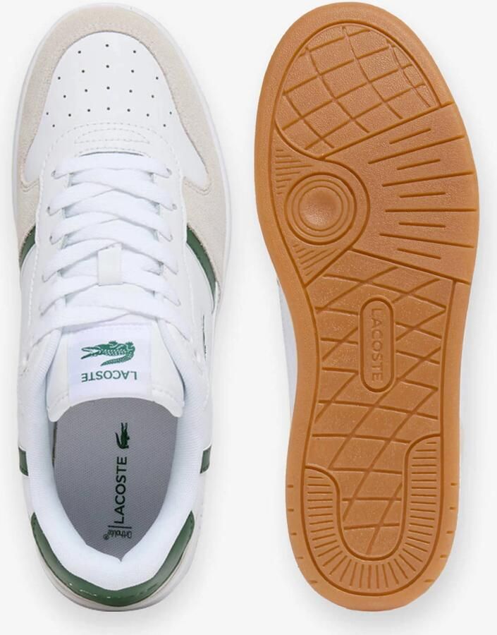 Lacoste T-Clip Set leren sneakers wit groen - Foto 3